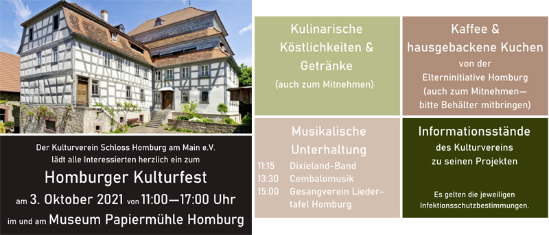 Museum Papiermühle Homburg Homburger Kulturfest
